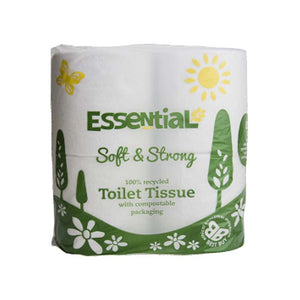 Essential - Organic Recycled Toilet Tissue, 4 Rolls | Pack of 10