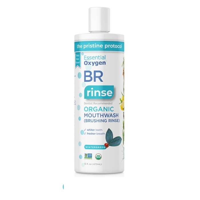 Essential Oxygen - Brushing Rinse Organic Mouthwash Wintergreen (473ml) - front