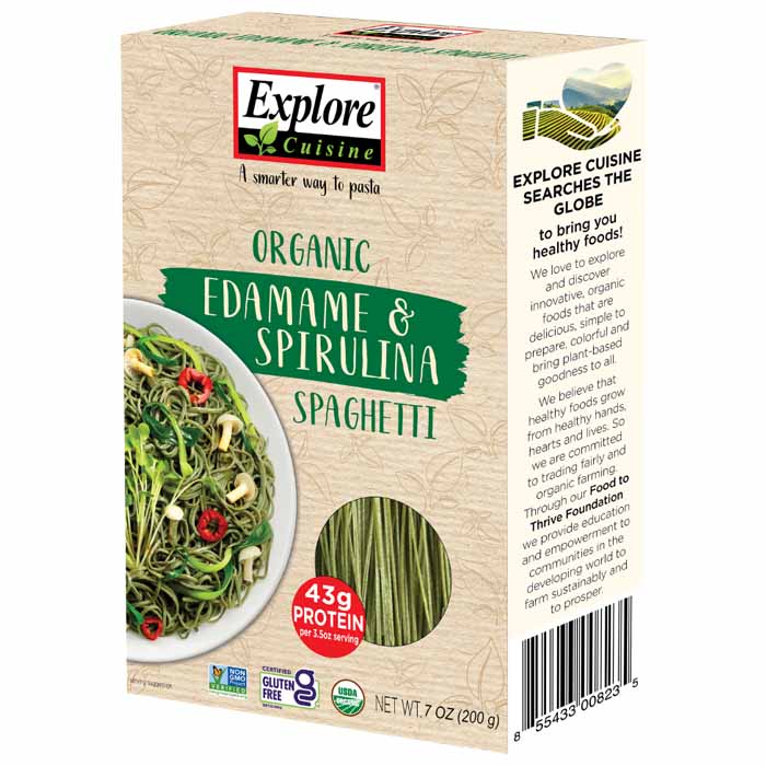 Explore Cuisine - Organic Edamame & Spirulina Spaghetti, 200g