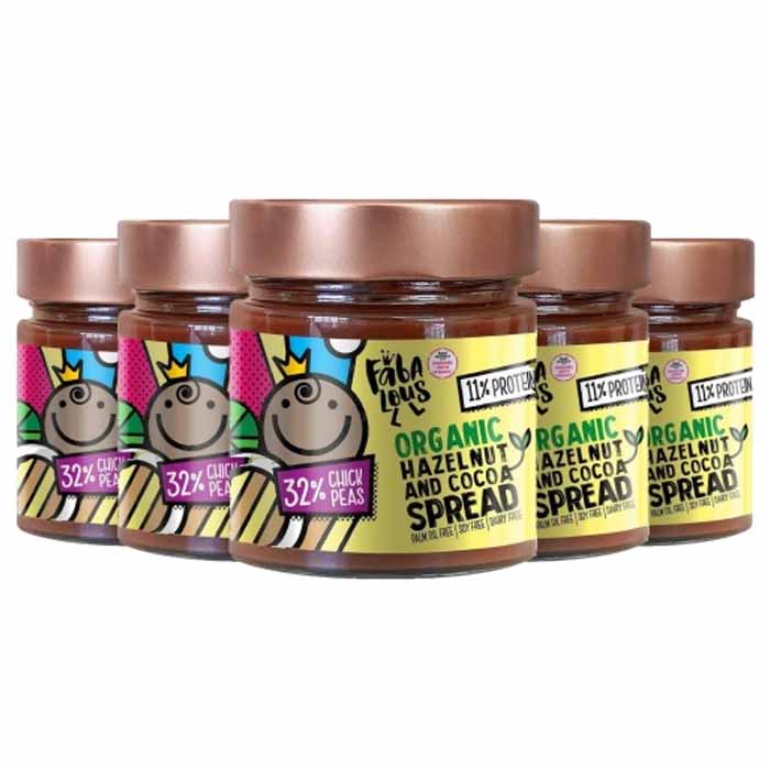 Fabalous - Organic Hazelnut & Cocoa Chickpea Spread - Original (6 Jars), 200g