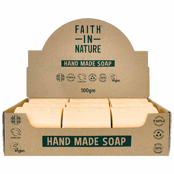 Faith In Nature - Bulk Unwrapped Soap - Orange, 100g  Pack of 18
