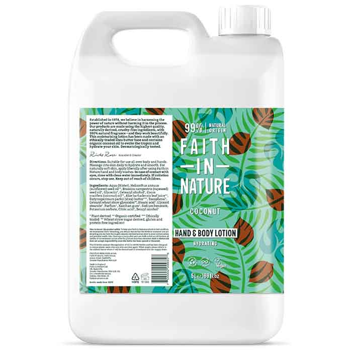Faith In Nature - Coconut Hand and Body Lotion, 5L
