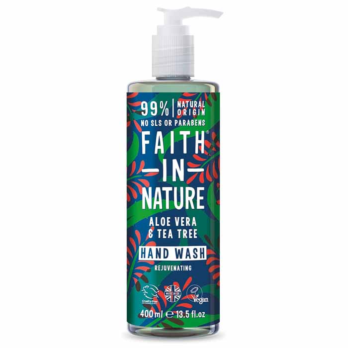 Faith In Nature - Hand Wash - Aloe Vera & Tea Tree, 400ml