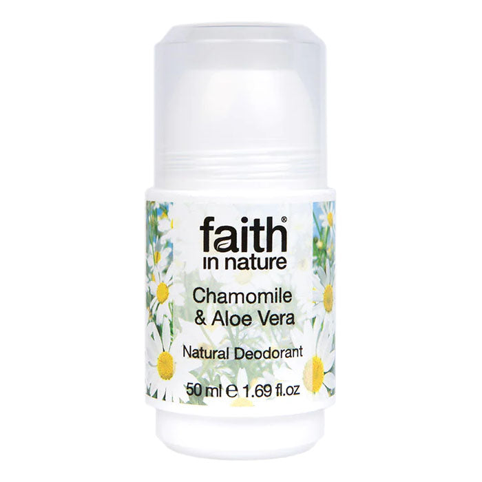 Faith In Nature - Roll-On Deodorant - Aloe Vera & Chamomile, 50ml