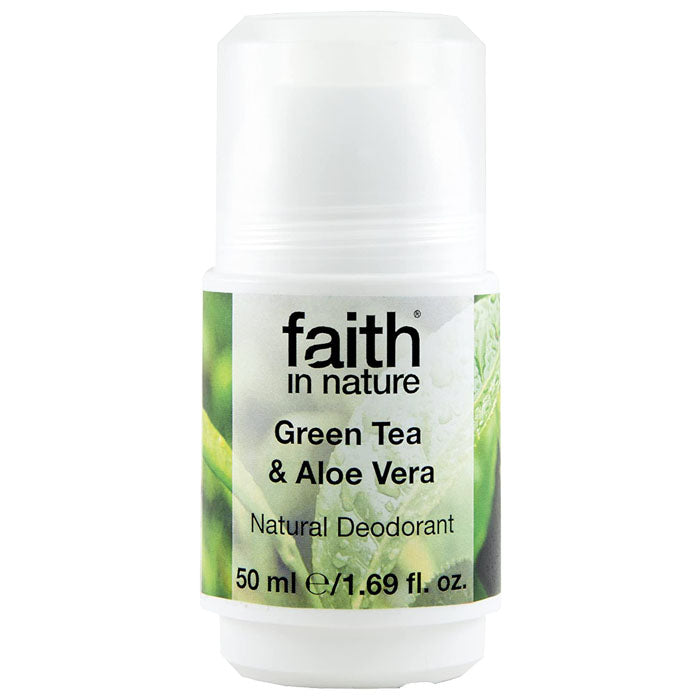 Faith In Nature - Roll-On Deodorant - Aloe Vera & Green Tea, 50ml