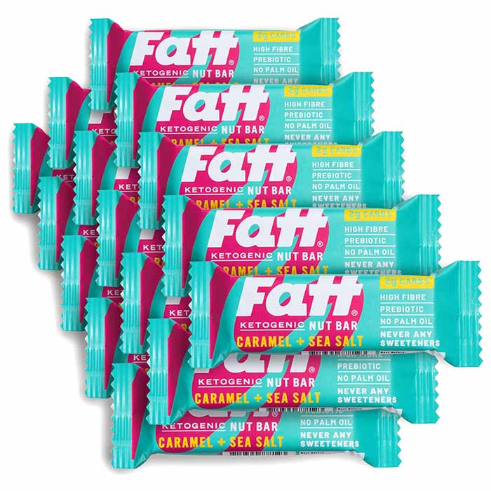 Fattbar - Keto Nut Bars -Caramel & Sea Salt - 20-Pack, 30g