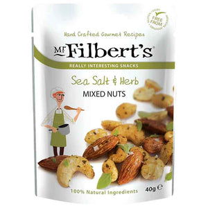 Mr Filberts - Sea Salt & Herb Peanuts, 40g - Pack of 20