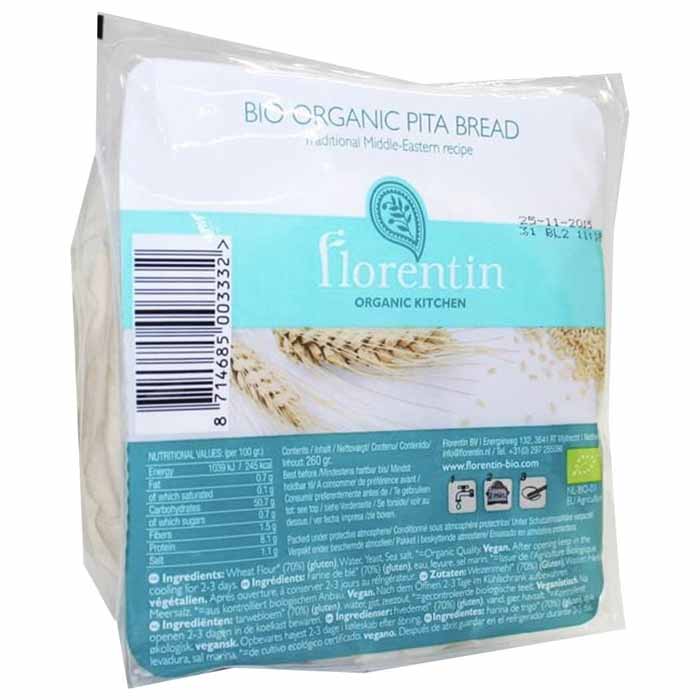 Florentin - Organic Pitta Bread - White  260g