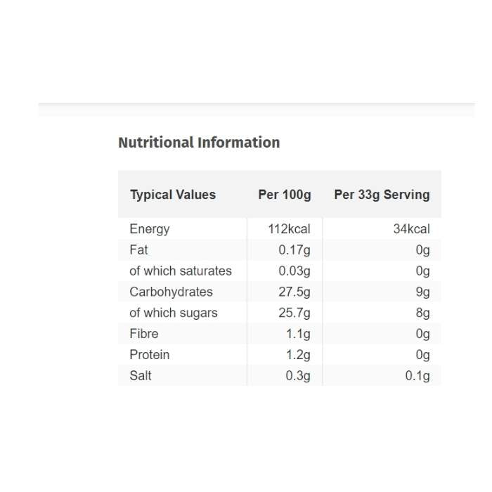 Fody - Original BBQ Sauce, 340g - Nutrition Information