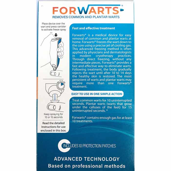 Forwarts - Wart & Verruca Precision Freeze Spray, 35ml - back