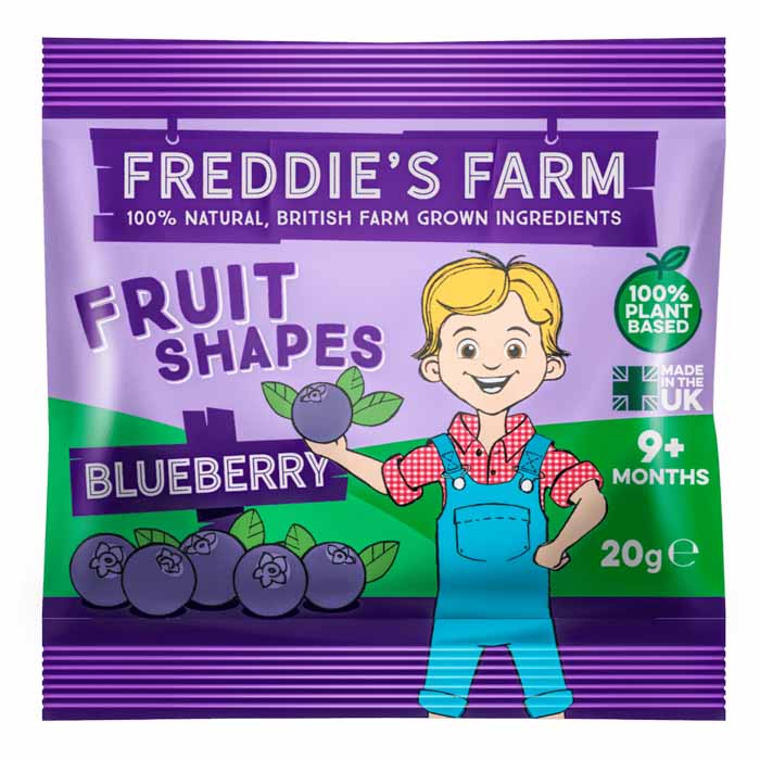 Freddie's Farm - Fruit Shapes - Blueberry, 5-Pack