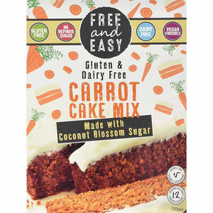 Free & Easy - Carrot Cake Mix with Coconut Blossom Sugar (GF), 350g