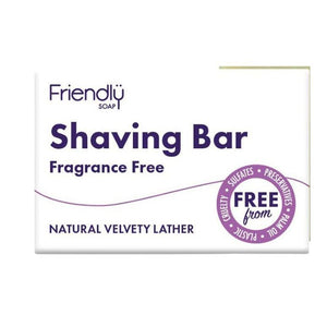 Friendly Soap - Natural Fragrance-Free Shaving Bar, 95g | Pack of 6