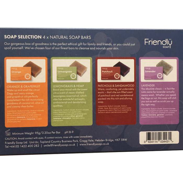 Friendly Soap - Soap Selection, 4x95g - back 