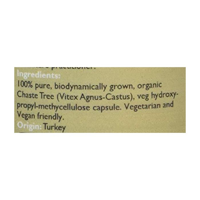 Fushi - Chaste Tree (Agnus Castus) Extract, 60 Capsules - back