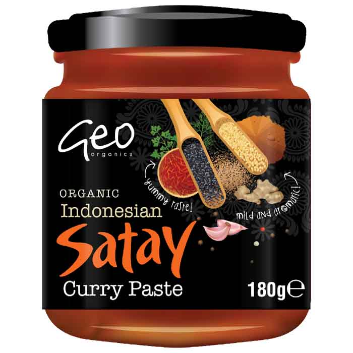 Geo Organics - Organic Indonesian Satay Curry Paste, 180g