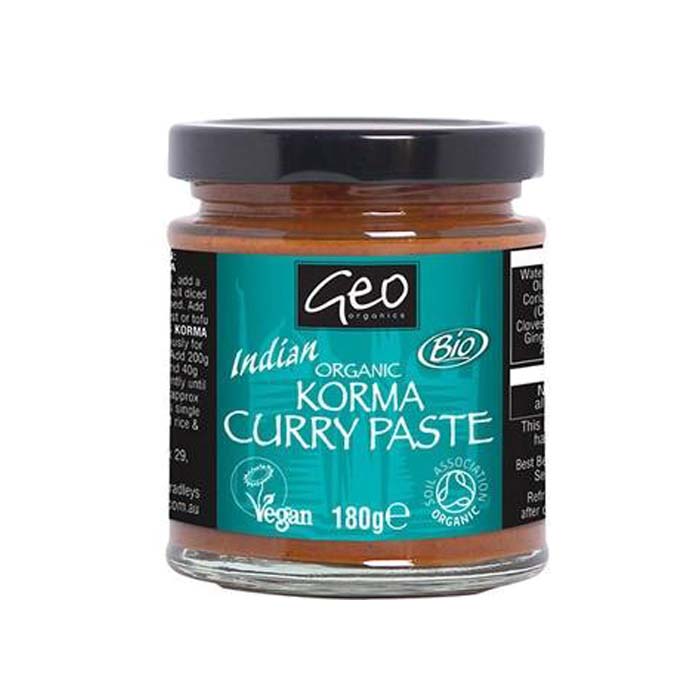 Geo Organics - Organic Korma Curry Paste - No Added Sugar, 180g