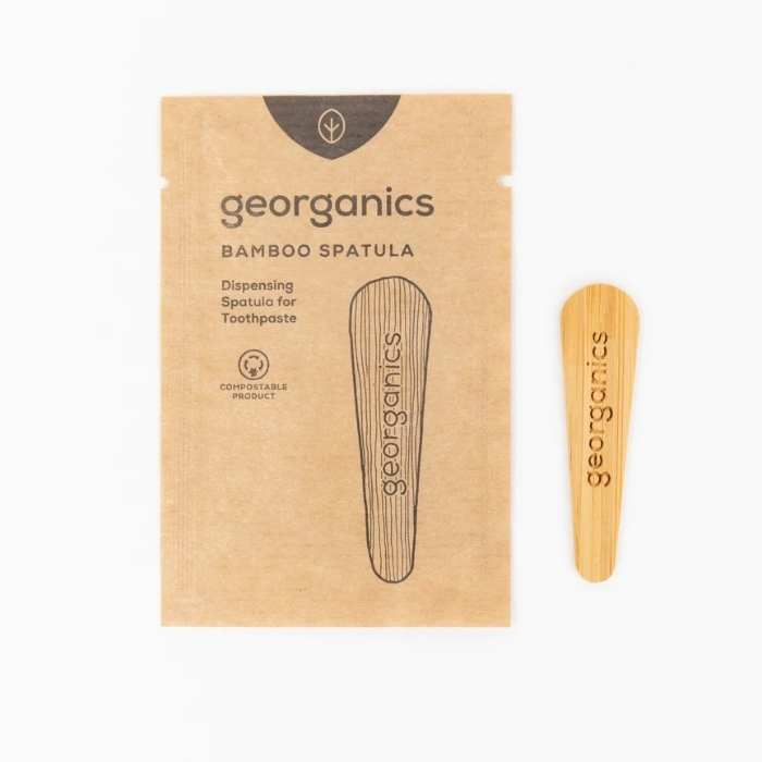 Georganics - Eco-Friendly & Compostable Bamboo Toothpaste Spatula with box