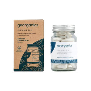 Georganics - Natural Chewing Gum English Peppermint, 30 Chewing Gums