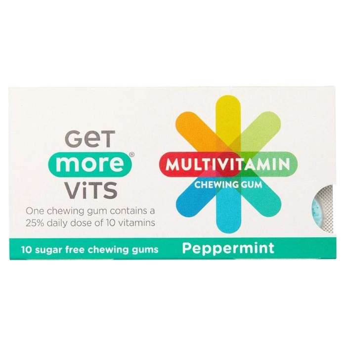 Get More Vits - Chewing Gum Peppermint, 10-Pack - front