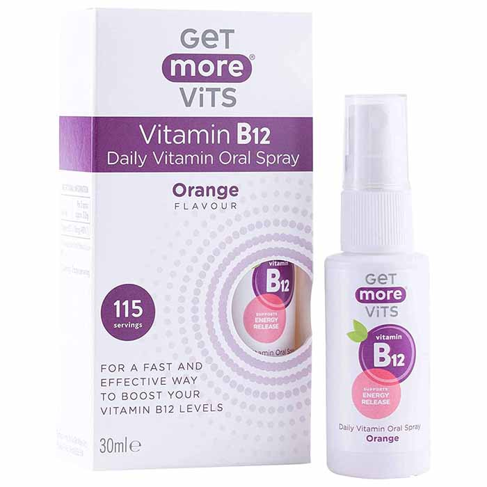 Get More Vits Vitamin B12 Oral Spray Orange, 30ml PlantX UK