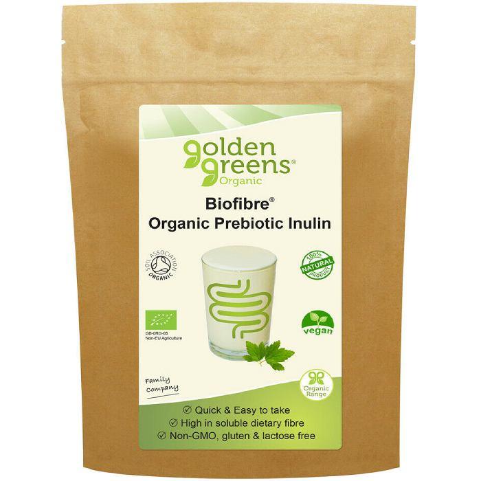 Golden Greens Organic - Organic Inulin Prebiotic Fibre Powder, 250g