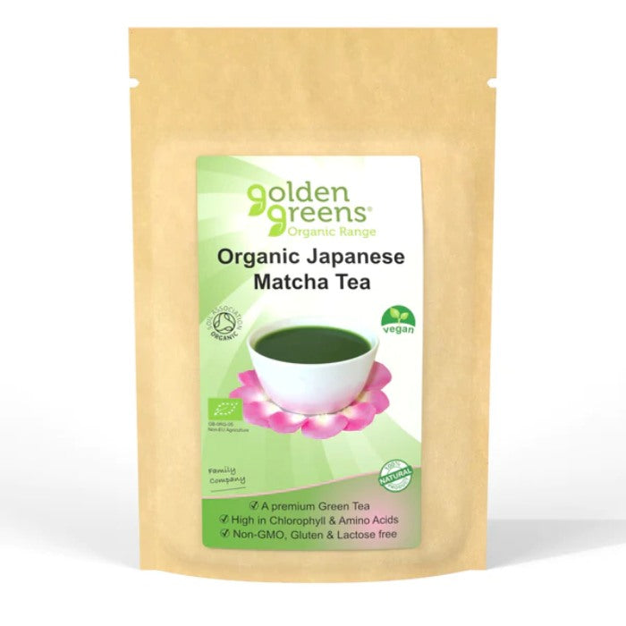 Golden Greens Organic - Organic Matcha Tea, 100g front