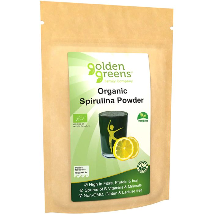 Golden Greens Organic - Organic Spirulina Powder, 100g front