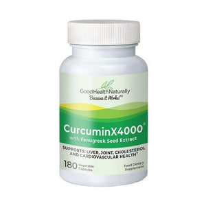 Good Health Naturally - CurcuminX4000 with Fenugreek Seed, 180 Capsules