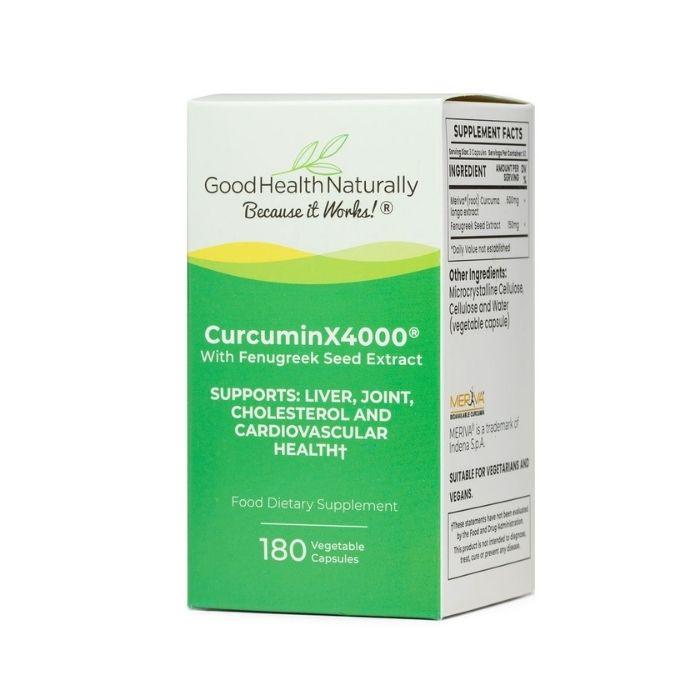 Good Health Naturally - CurcuminX4000™ with Fenugreek Seed, 180 capsules - buy now