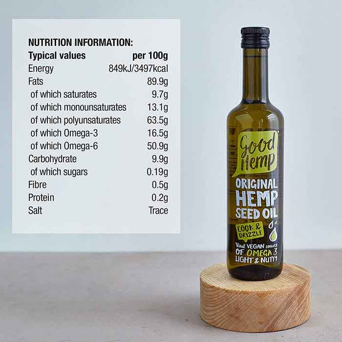 Good Hemp - Original Hemp Seed Oil, 500ml - Back