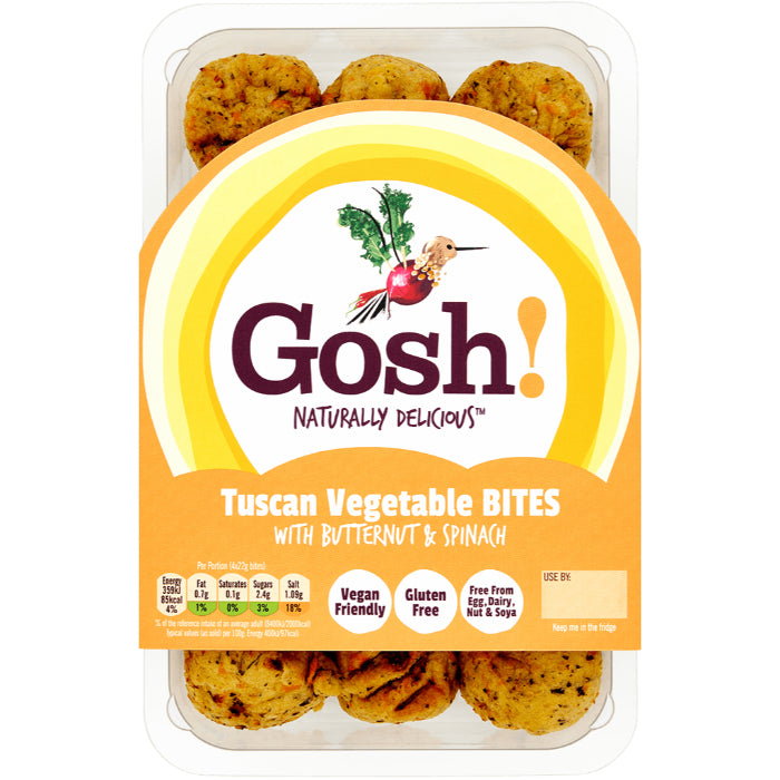 Great Food - Gosh Bites Tuscan Vegetable, 200g