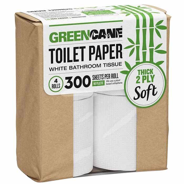 Greencane - 2 Ply Toilet Paper, 4 Rolls