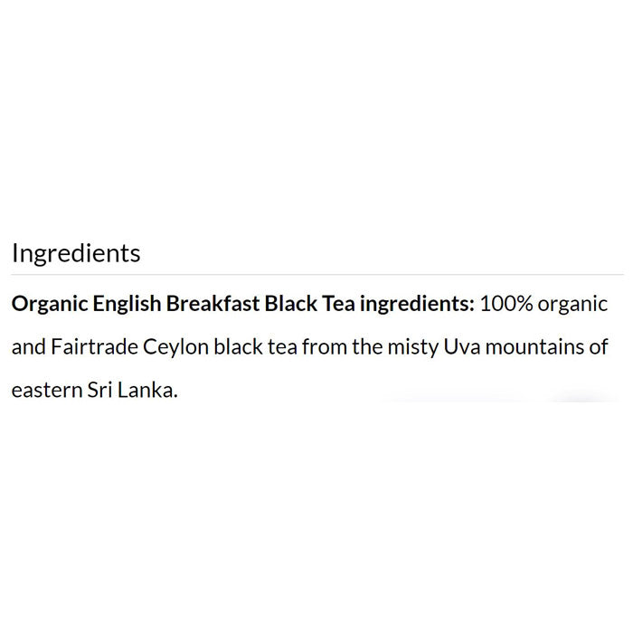 Greenypeeps - Organic English Breakfast Tea, 20 Bags - back