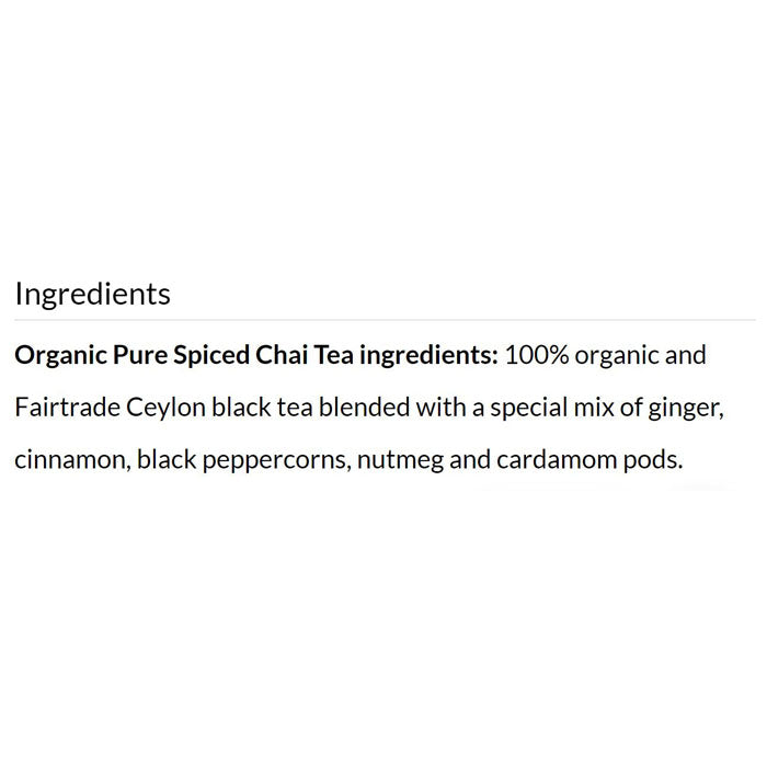 Greenypeeps - Organic Spiced Chai, 20 Bags - back