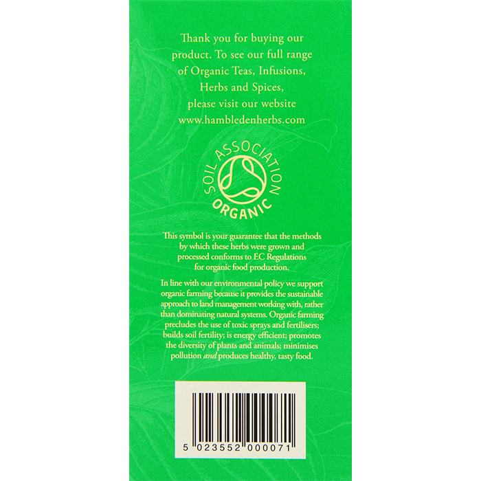 Hambleden Herbs - Organic Lime Flower Tea Bags, 32.5g - back 