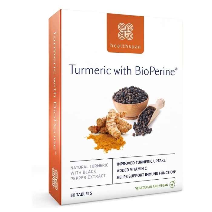 Healthspan - Turmeric with Bioperine, 30 Tablets