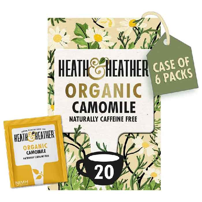 Heath & Heather - Organic - Camomile Tea, 20 Bags  Pack of 6