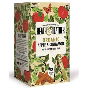 Heath & Heather - Organic Apple & Cinnamon Tea, 20 Bags | Pack of 6
