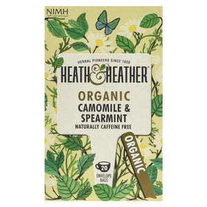 Heath & Heather - Organic Chamomile & Spearmint Tea, 20 Bags | Pack of 6