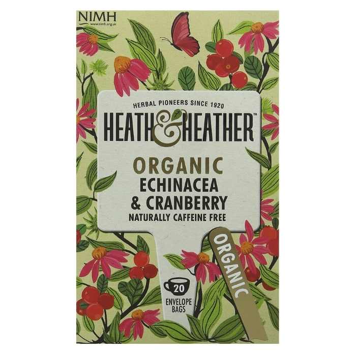Heath & Heather - Organic Echinacea & Cranberry Tea, 20 Bags