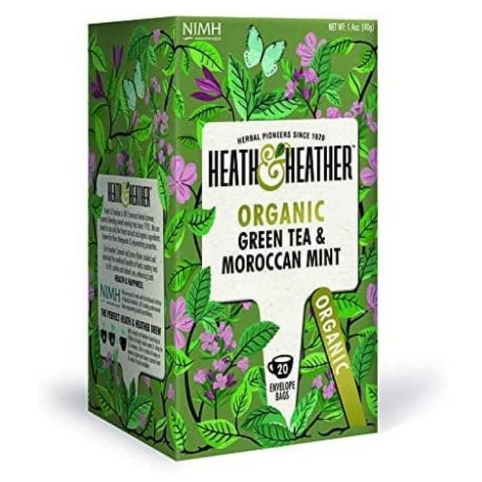 Heath & Heather - Organic Green Tea & Moroccan Mint, 20 Bags
