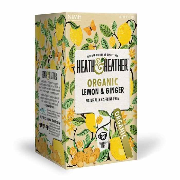 Heath & Heather - Organic Lemon & Ginger Tea, 20 bags