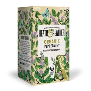 Heath & Heather - Organic Peppermint Tea, 20 Bags | Pack of 6