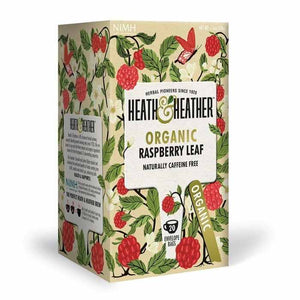 Heath & Heather - Organic Raspberry Leaf Tea, 20 Bags | Pack of 6