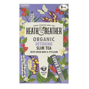 Heath & Heather - Organic Slim Tea, 20 Bags | Pack of 6