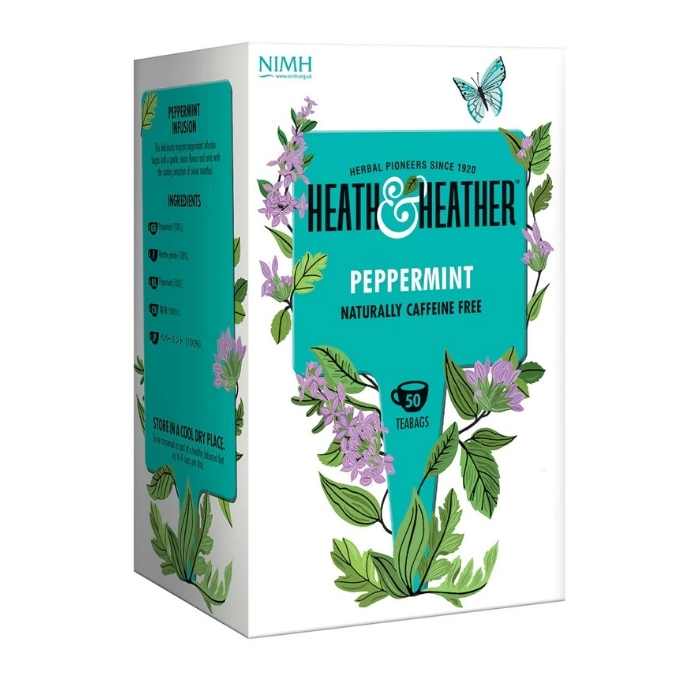 Heath & Heather - Peppermint Herbal Tea, 50 Bags