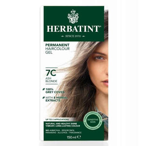 Herbatint - 7C Ash Blonde Permanent Herbal Hair Colour, 150ml