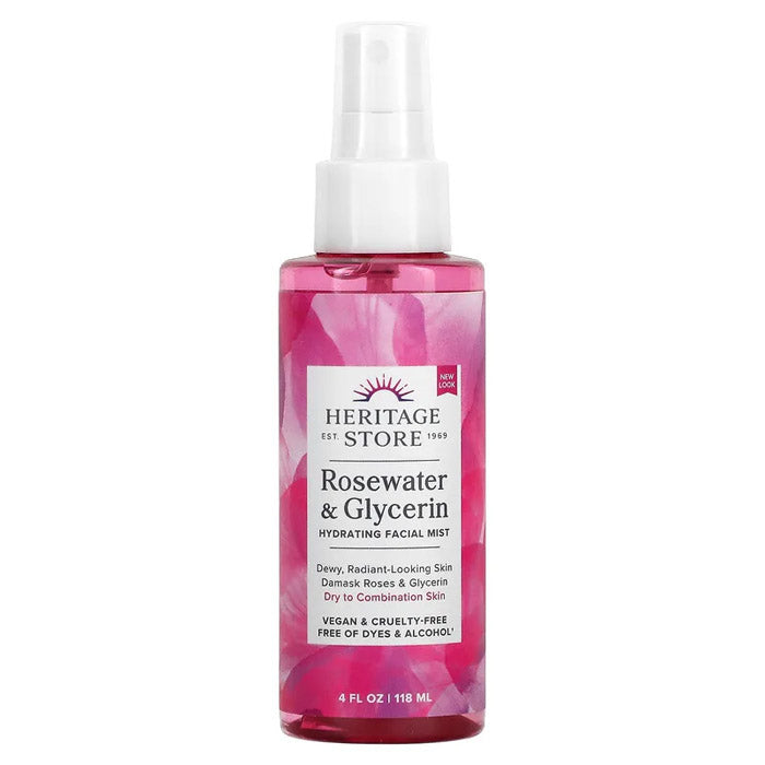 Heritage Store - Rosewater & Glycerine Hydrating Facial Mist ,118ml