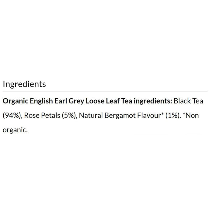 Higher Living - Organic Loose Leaf English Earl Grey Tea, 100g - Back